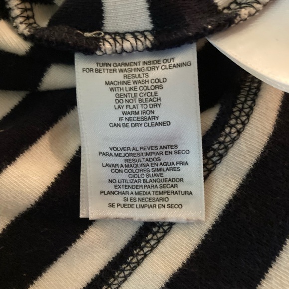 JONES NEW YORK Sport (Small) 100% Cotton Hoodie, Black + Cream Striped - Picture 12 of 12